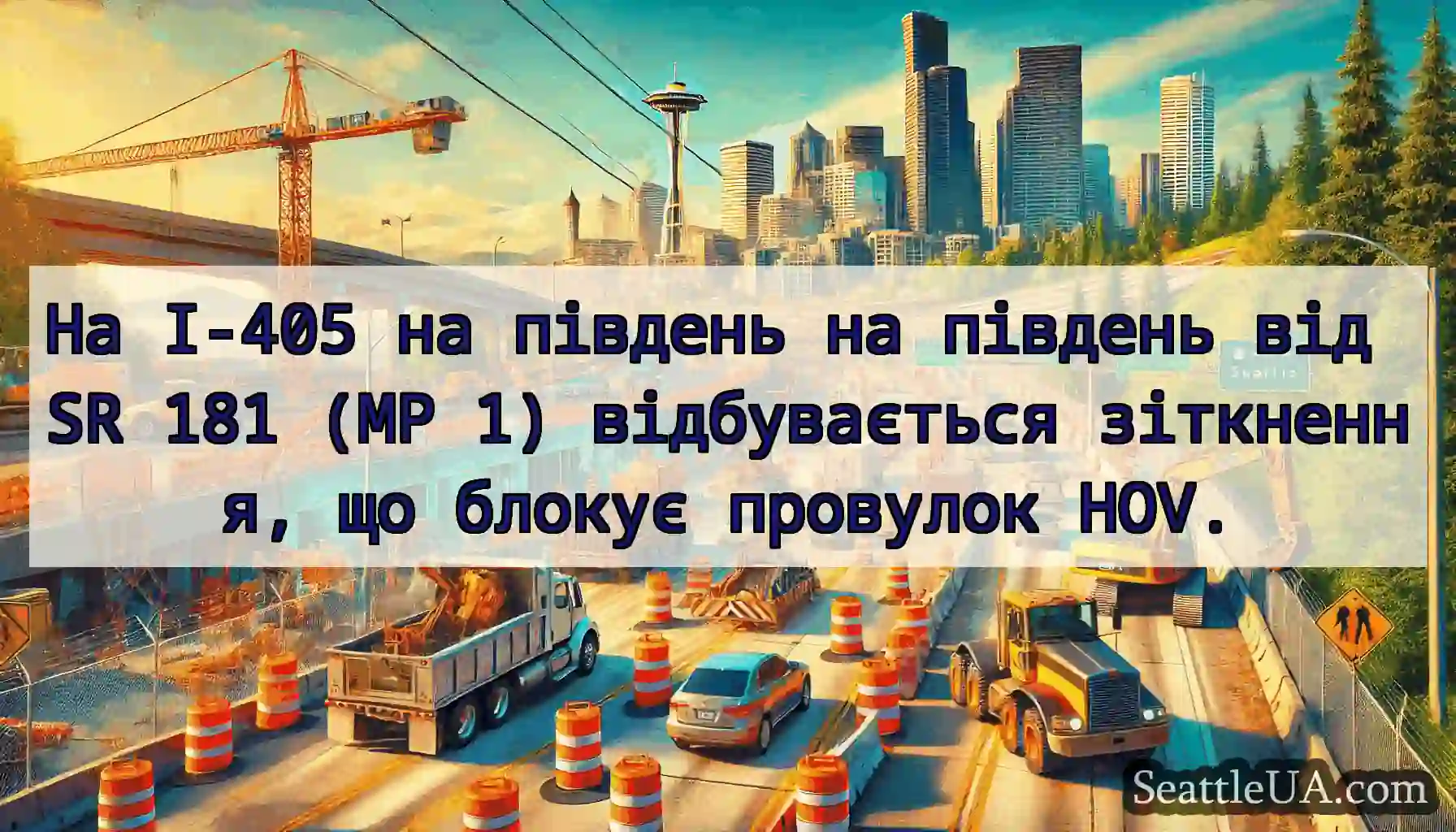 На I-405 на південь на південь від SR 181 (MP 1)