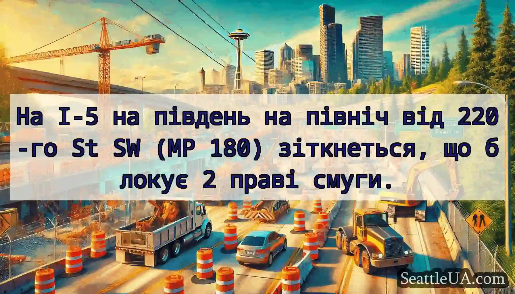 На I-5 на південь на північ від 220-го St SW (MP