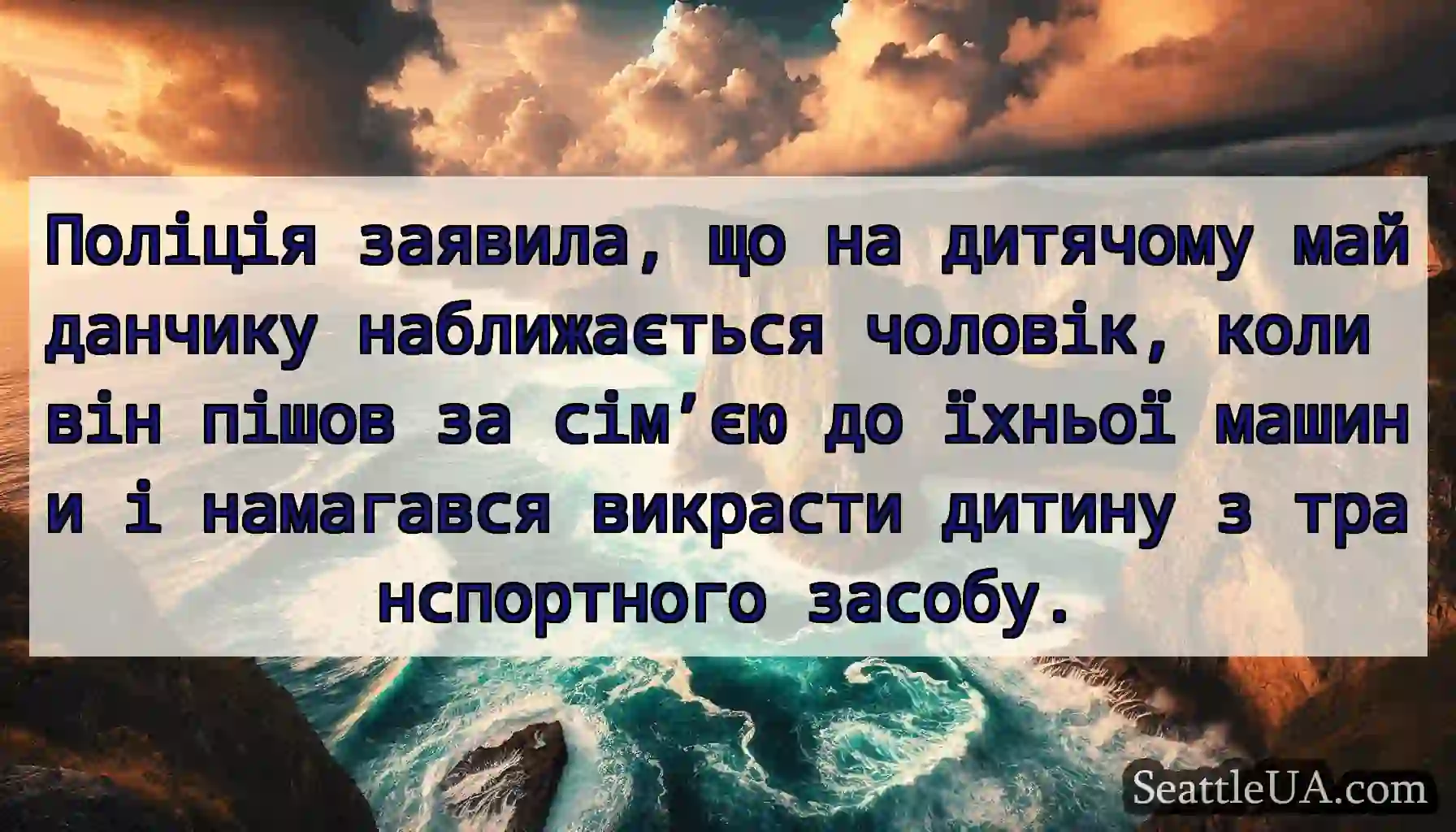 Поліція заявила, що на дитячому майданчику