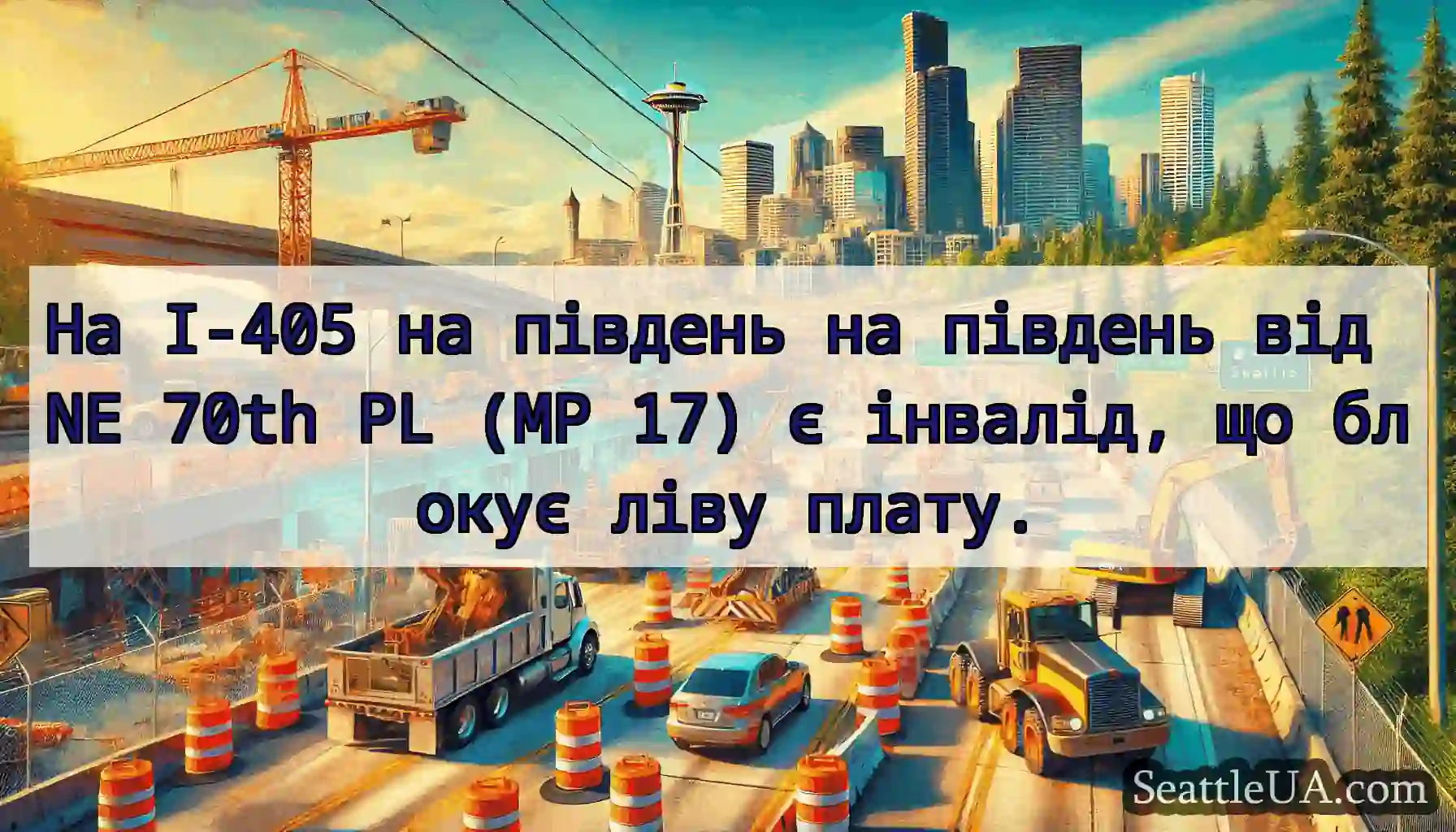 На I-405 на південь на південь від NE 70th PL (MP