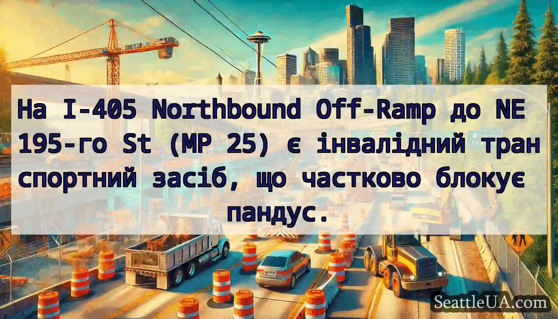 На I-405 Northbound Off-Ramp до NE 195-го St (MP