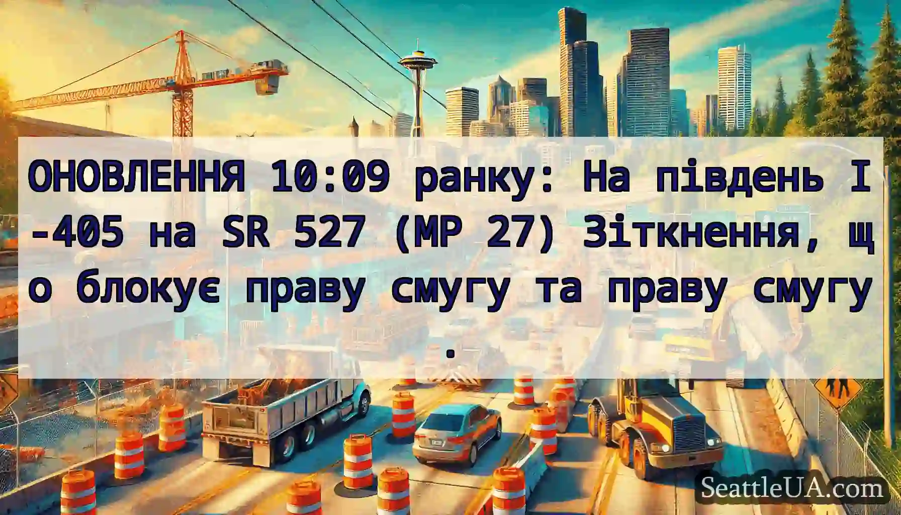 ОНОВЛЕННЯ 10:09 ранку: На південь I-405 на SR 527