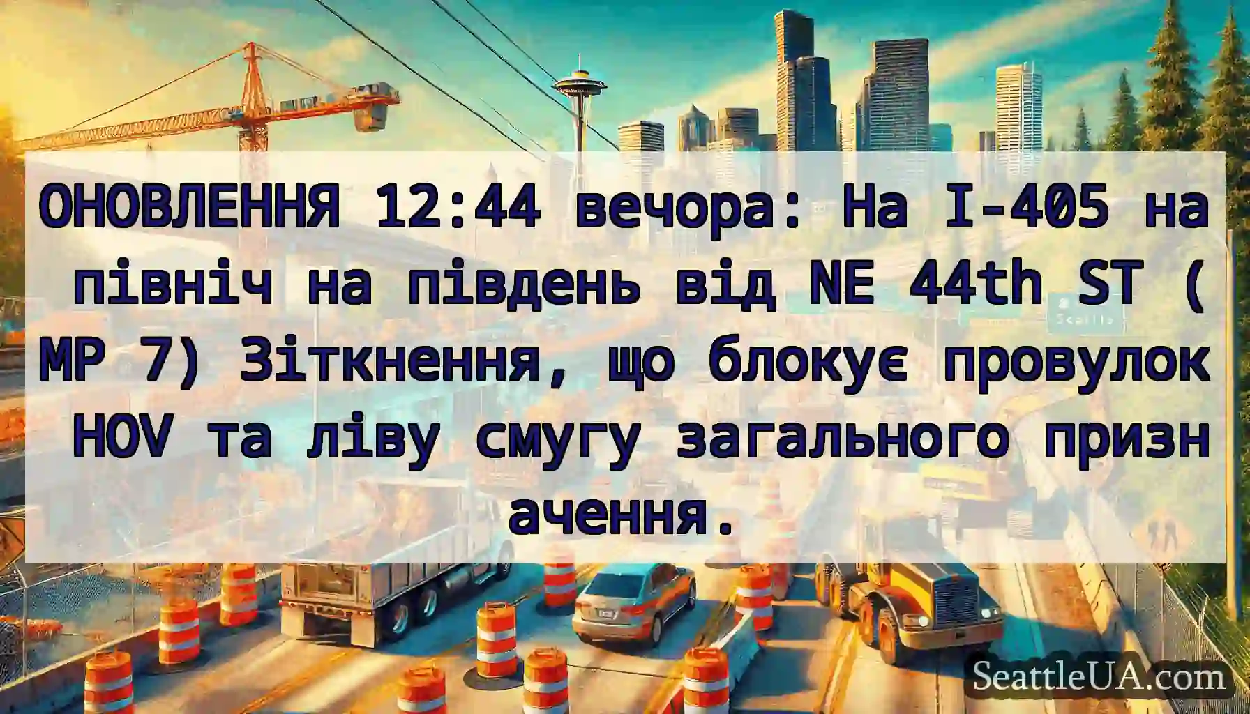 ОНОВЛЕННЯ 12:44 вечора: На I-405 на північ на
