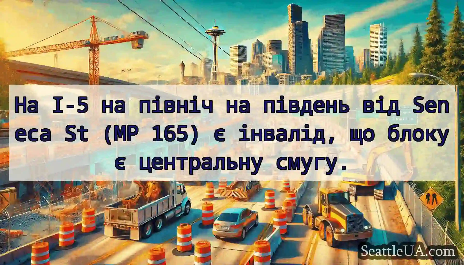 На I-5 на північ на південь від Seneca St (MP