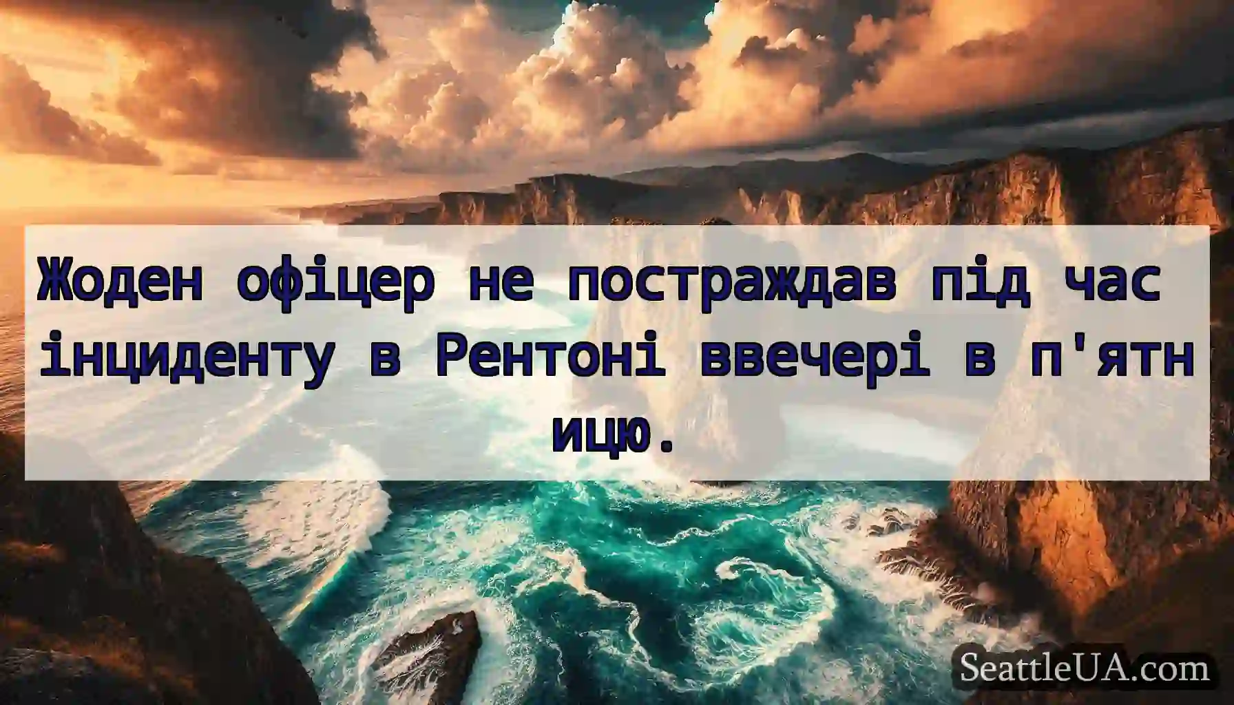 Жоден офіцер не постраждав під час інциденту в