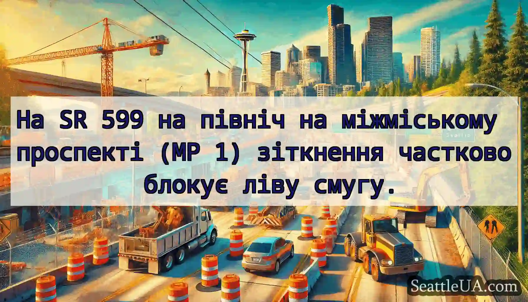 На SR 599 на північ на міжміському проспекті (MP