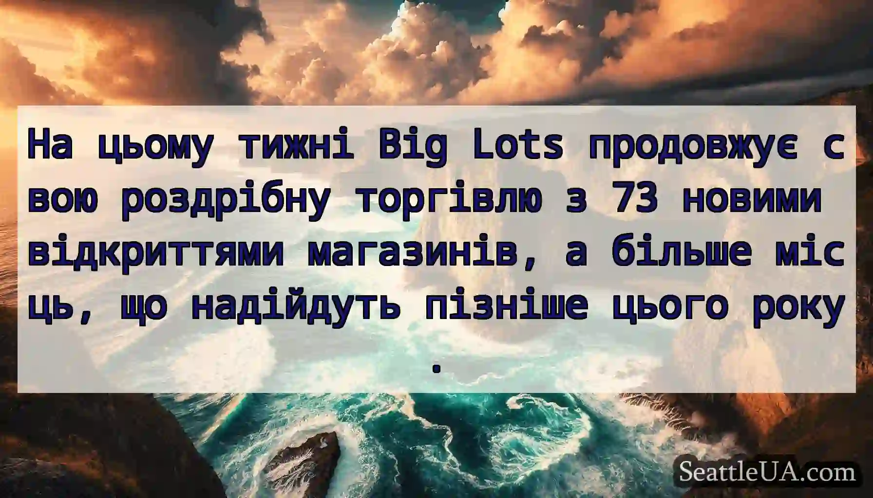На цьому тижні Big Lots продовжує свою роздрібну