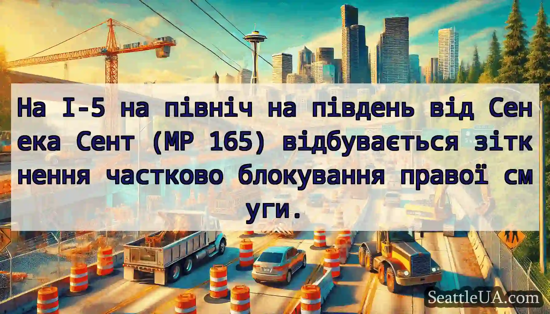 На I-5 на північ на південь від Сенека Сент (MP