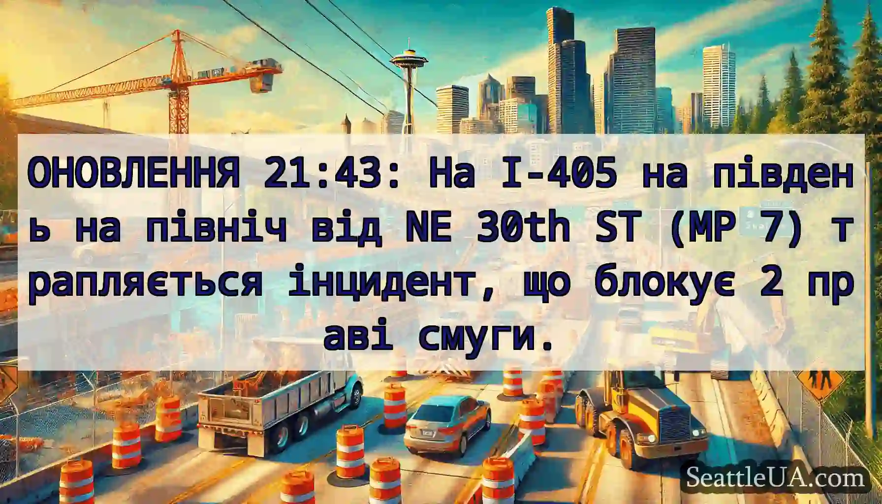 ОНОВЛЕННЯ 21:43: На I-405 на південь на північ