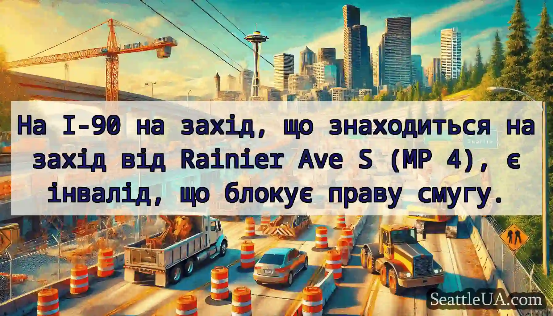 На I-90 на захід, що знаходиться на захід від
