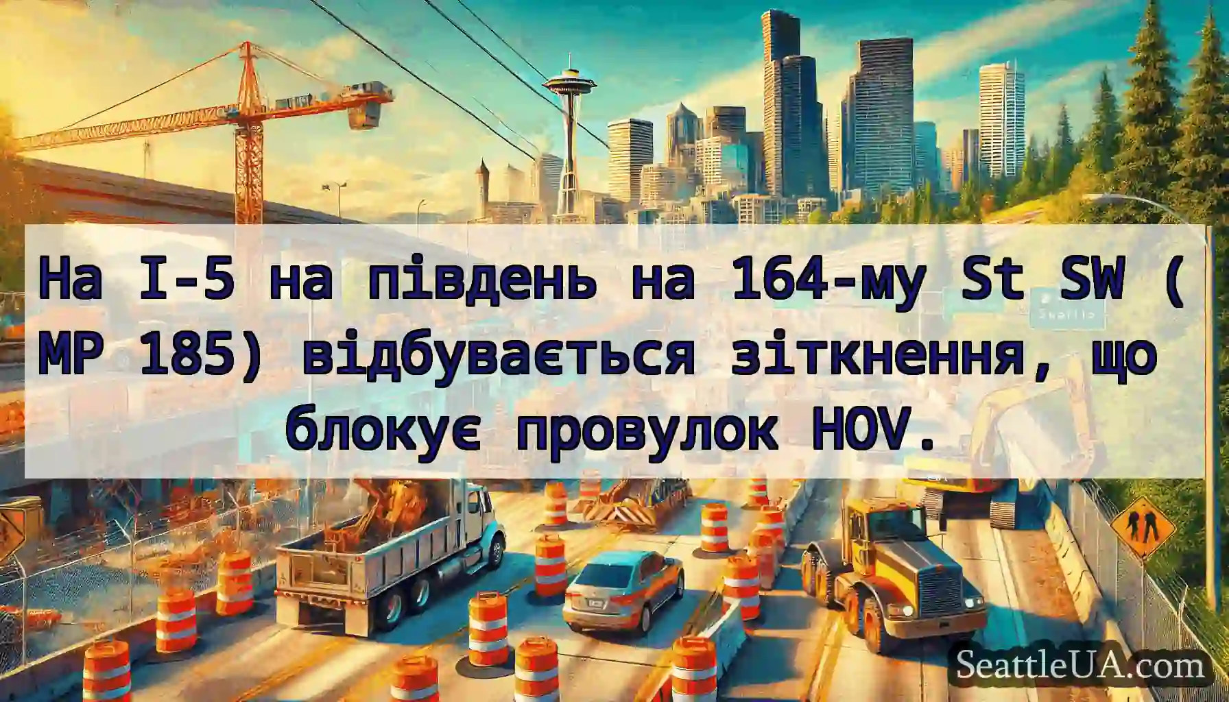 На I-5 на південь на 164-му St SW (MP 185)