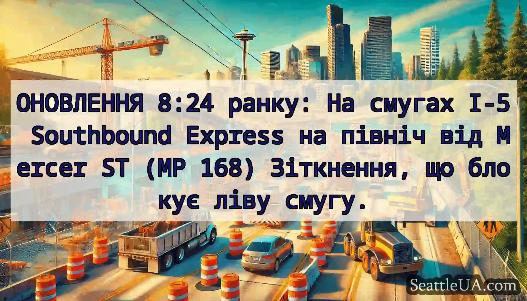 ОНОВЛЕННЯ 8:24 ранку: На смугах I-5 Southbound