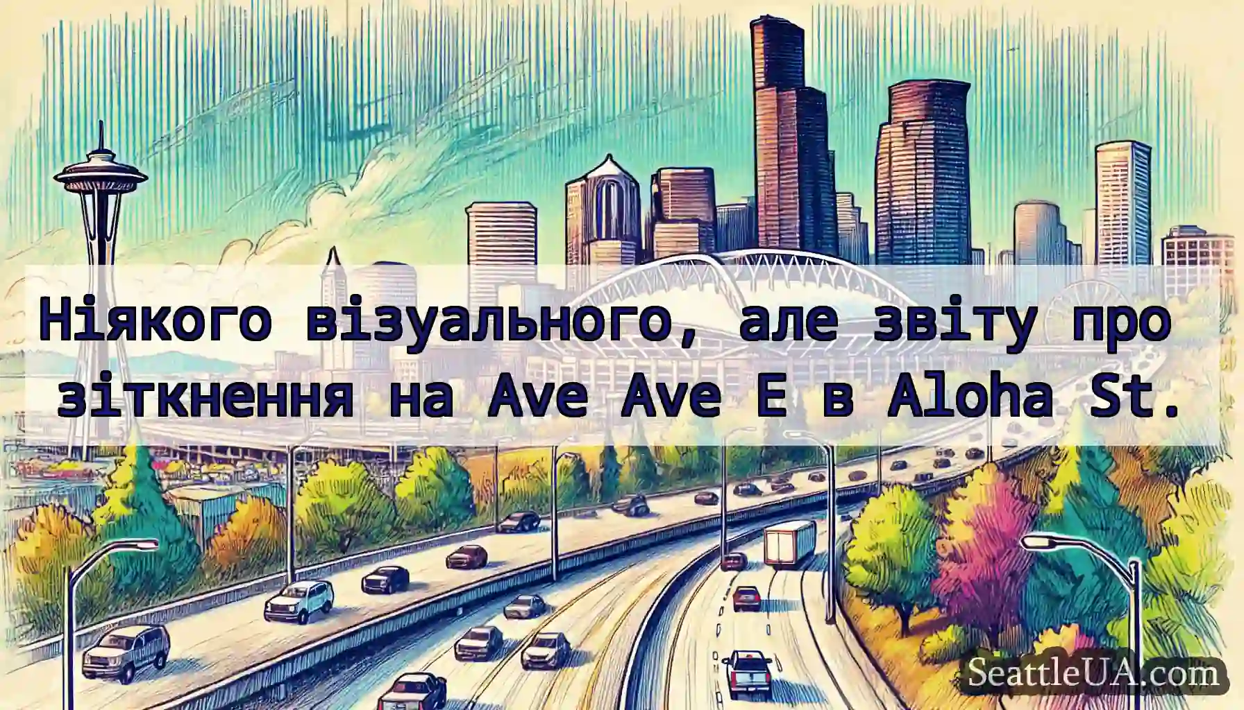 Ніякого візуального, але звіту про зіткнення на