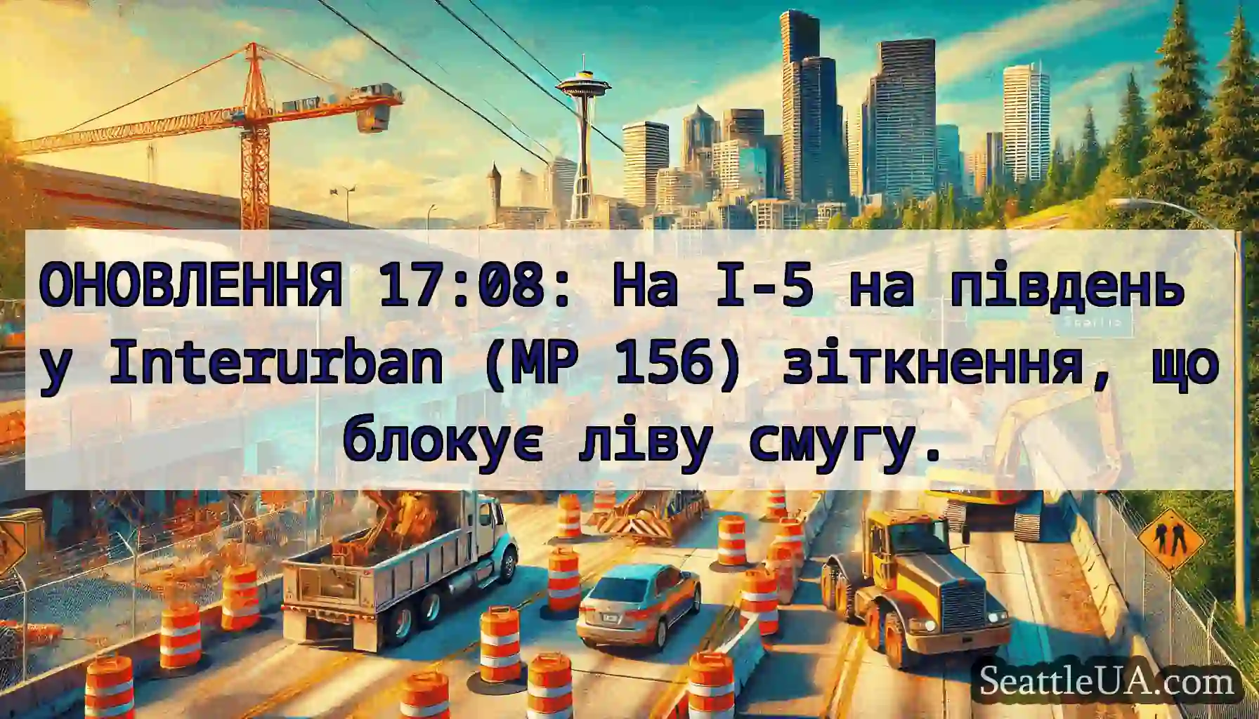 ОНОВЛЕННЯ 17:08: На I-5 на південь у Interurban