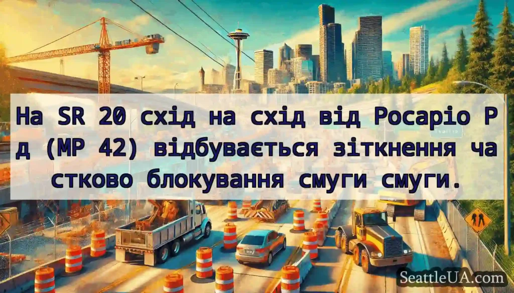 На SR 20 схід на схід від Росаріо Рд (MP 42)