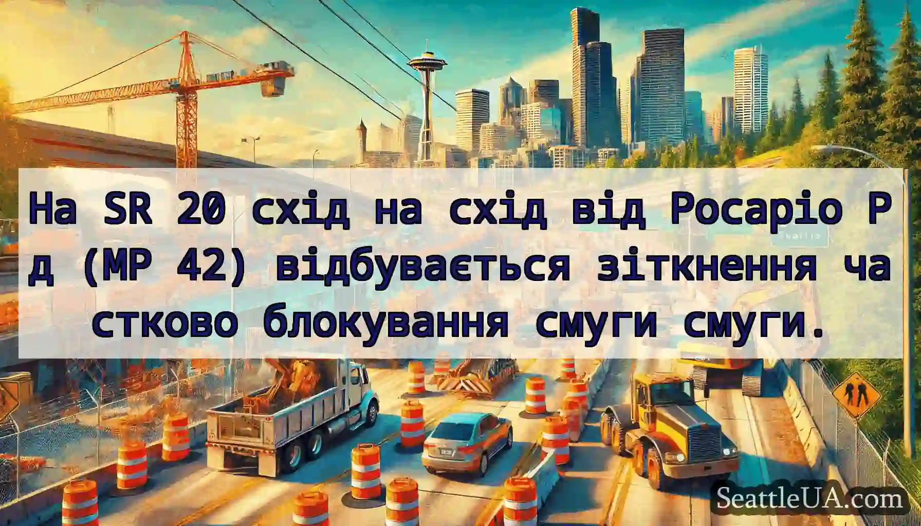 На SR 20 схід на схід від Росаріо Рд (MP 42)