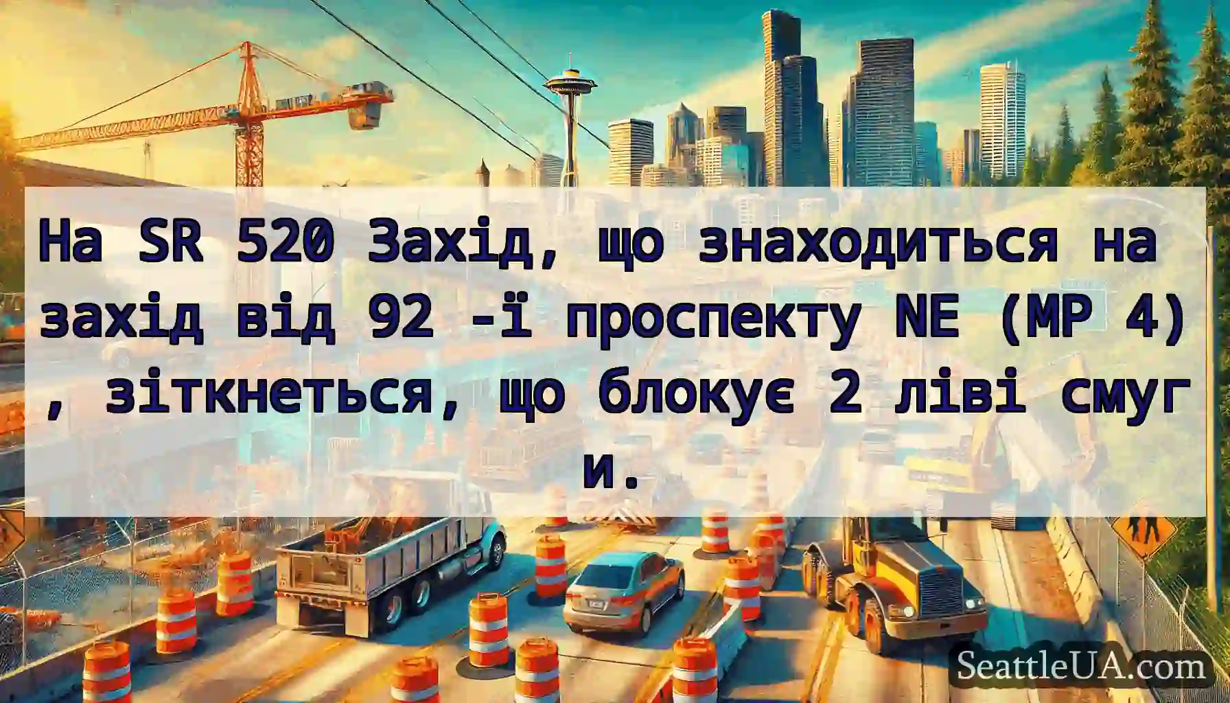 На SR 520 Захід, що знаходиться на захід від 92