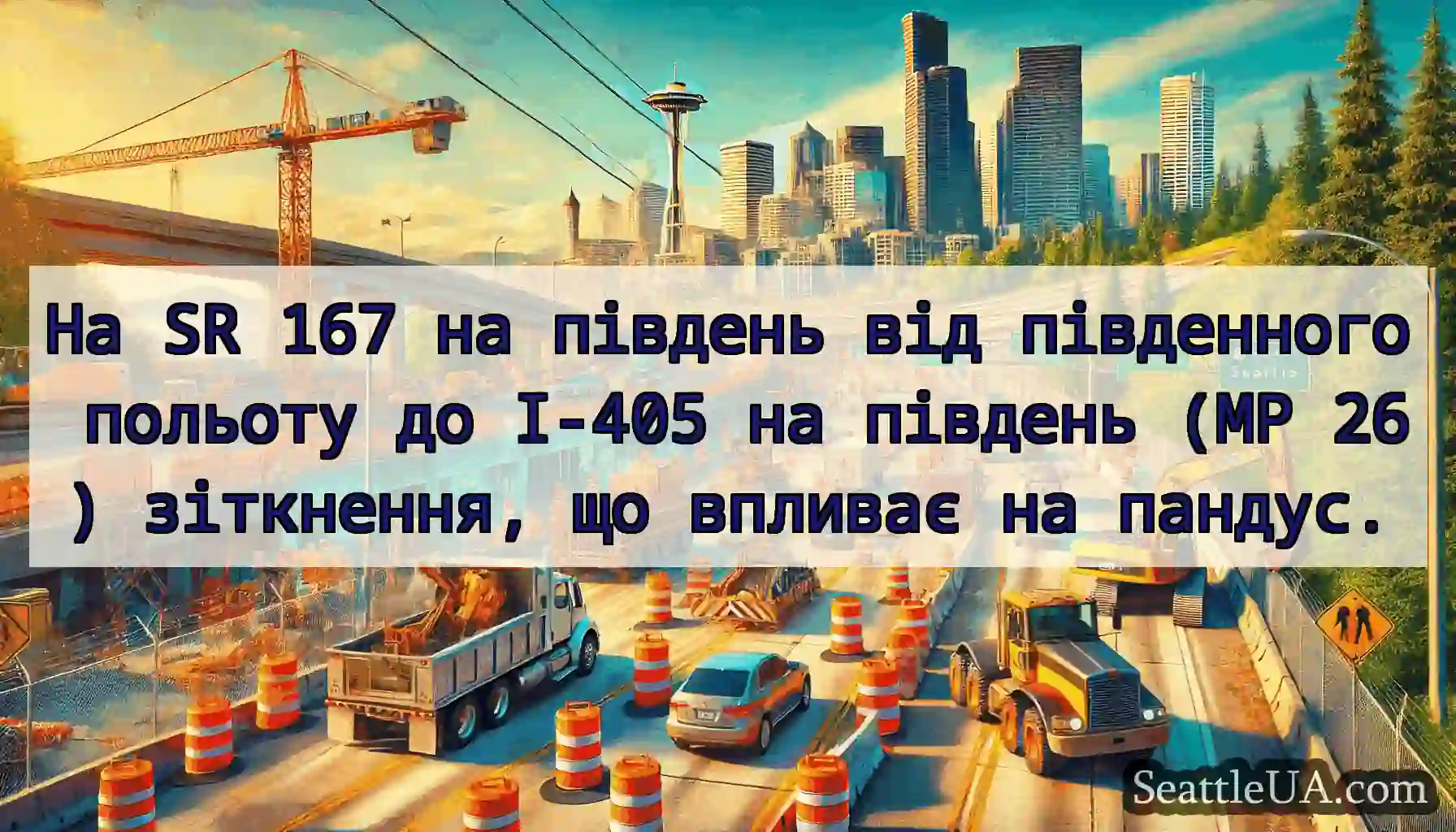 На SR 167 на південь від південного польоту до