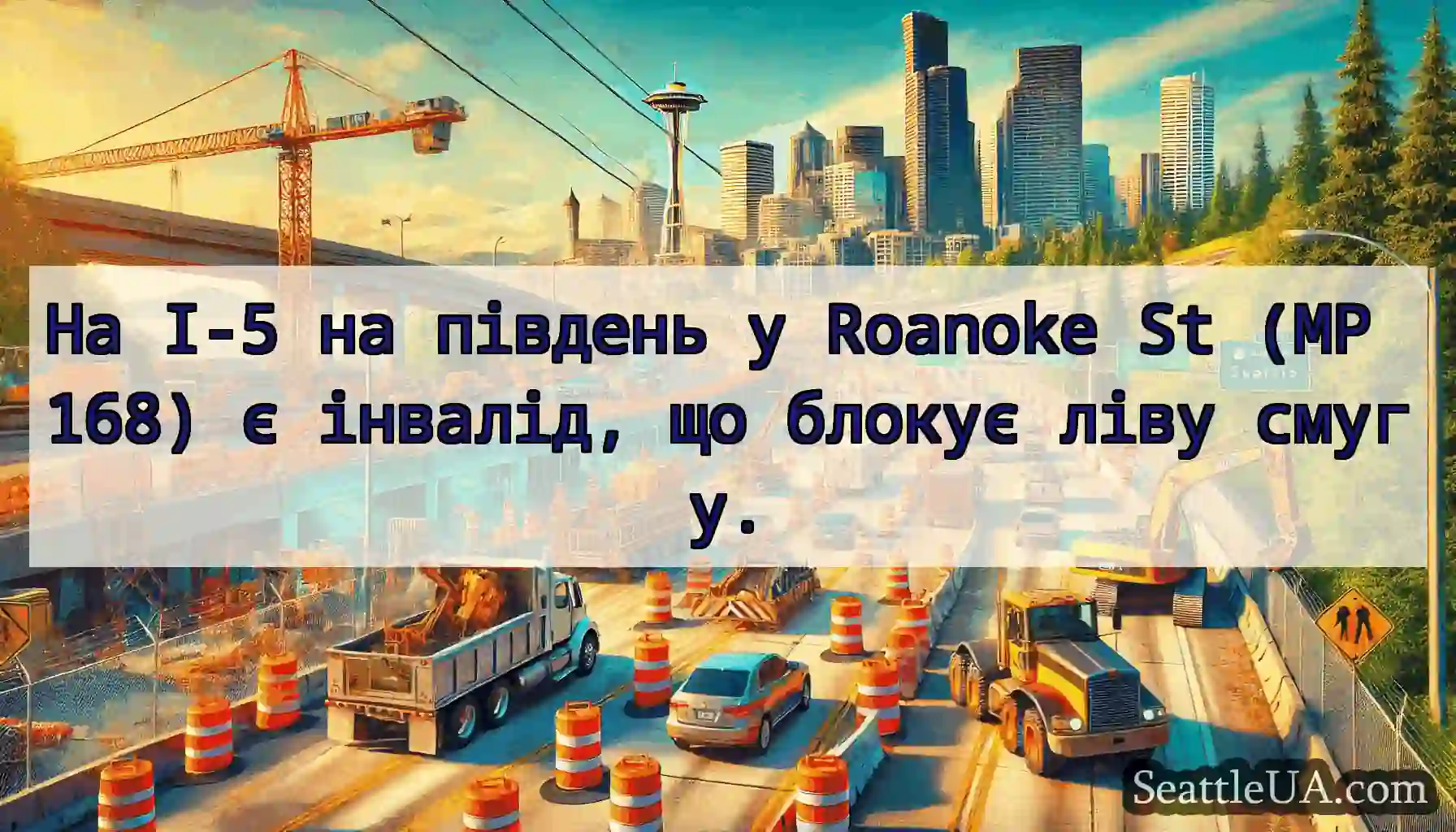 На I-5 на південь у Roanoke St (MP 168) є