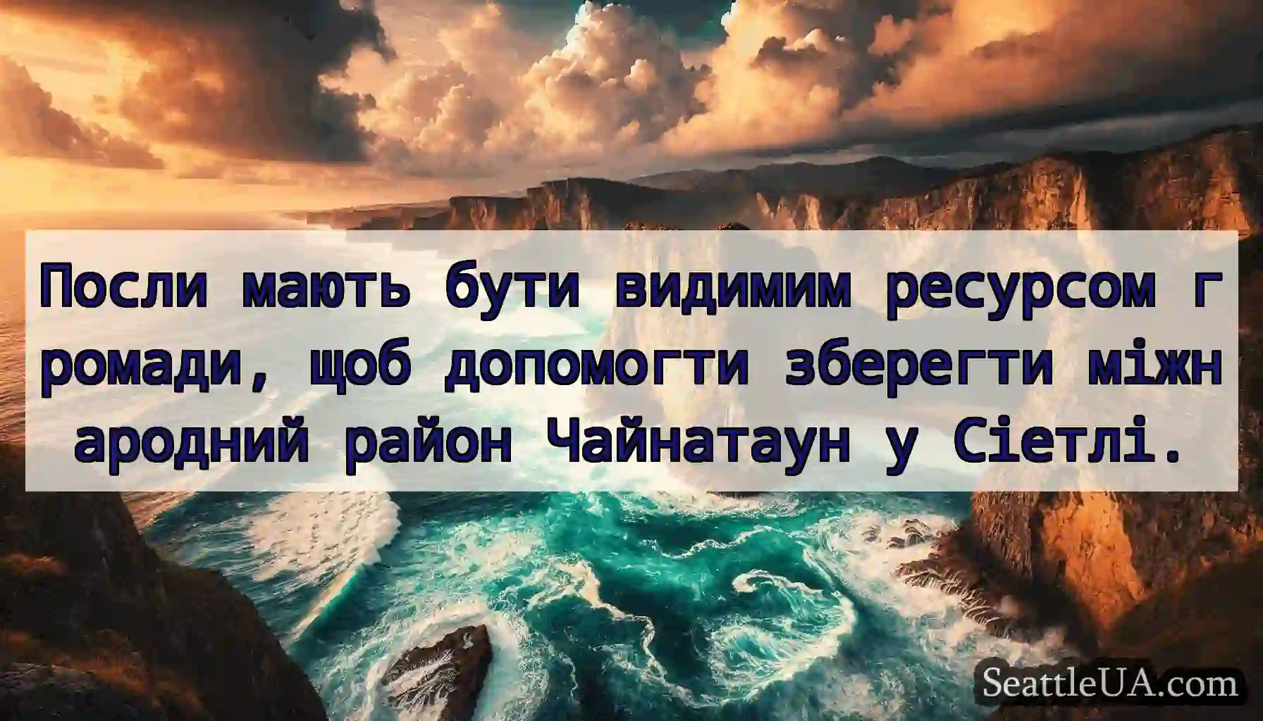 Посли мають бути видимим ресурсом громади, щоб