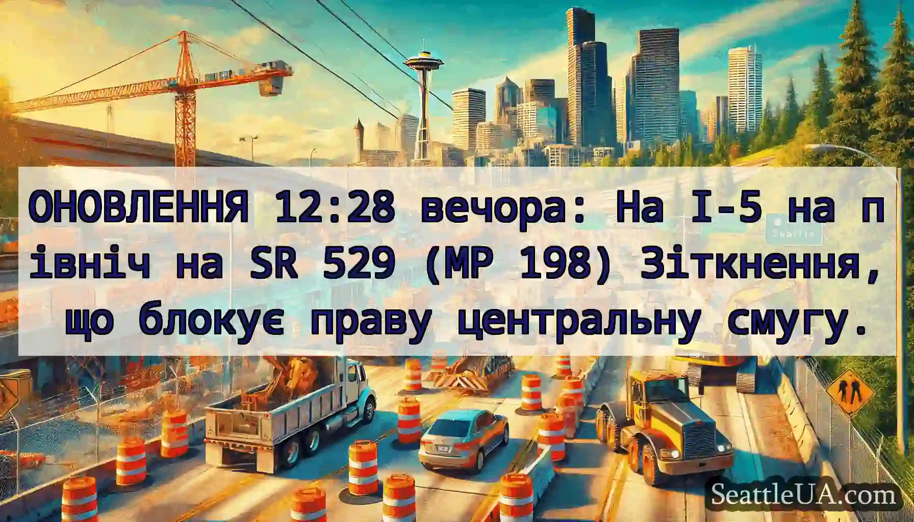 ОНОВЛЕННЯ 12:28 вечора: На I-5 на північ на SR