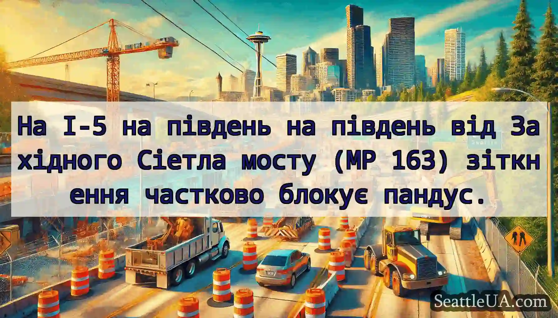 На I-5 на південь на південь від Західного Сіетла
