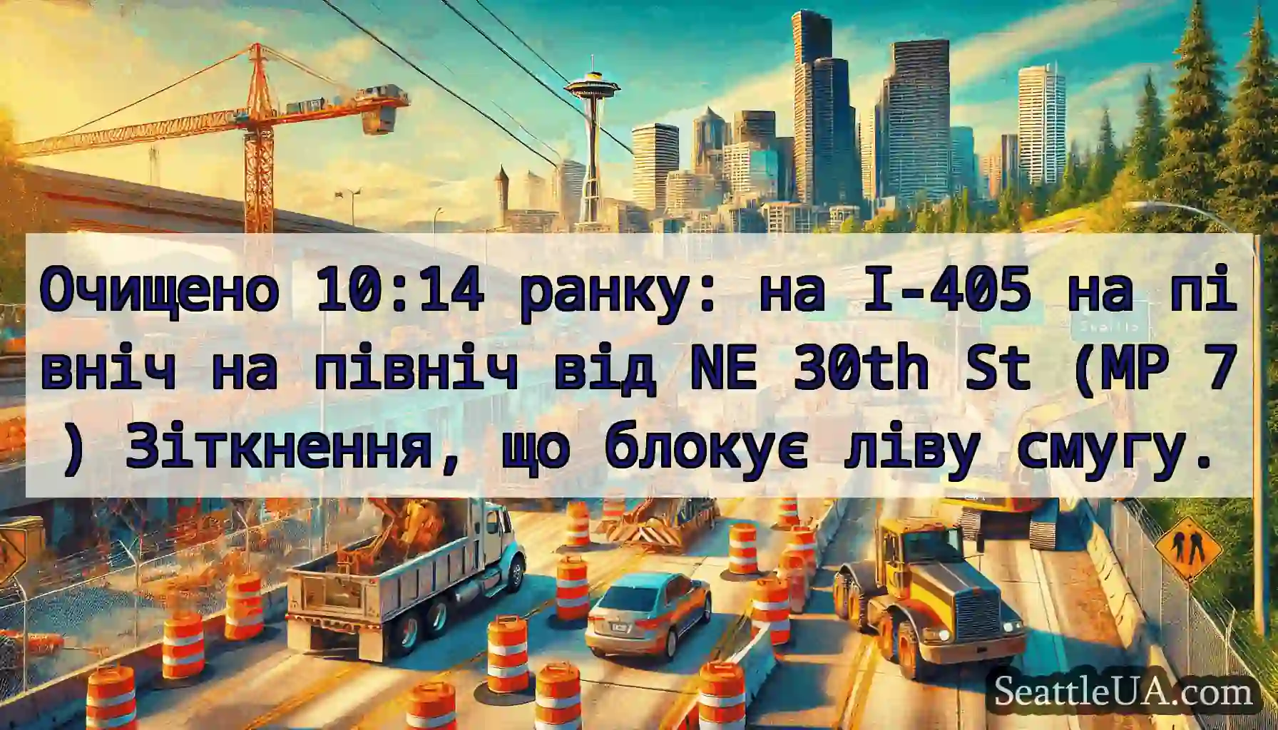 Очищено 10:14 ранку: на I-405 на північ на північ