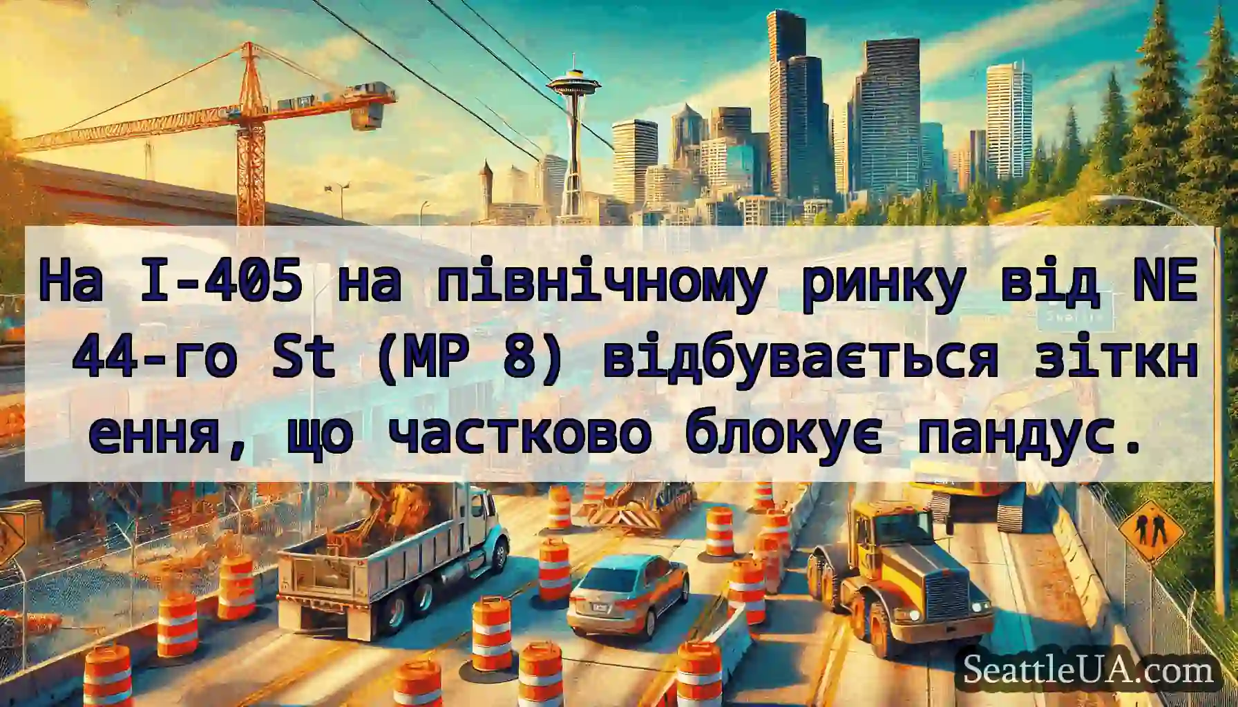 На I-405 на північному ринку від NE 44-го St (MP