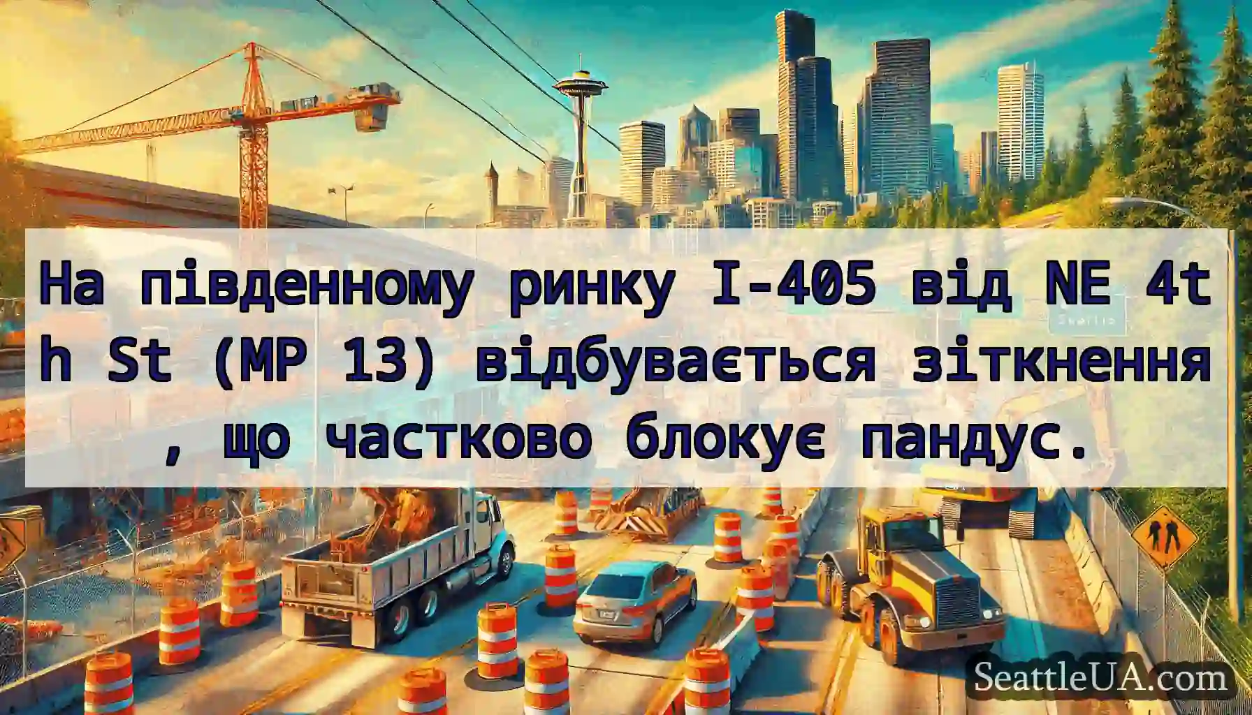 На південному ринку I-405 від NE 4th St (MP 13)
