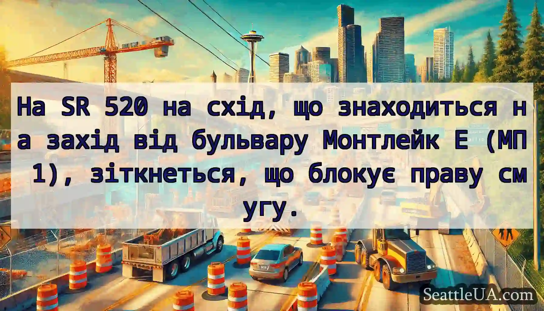На SR 520 на схід, що знаходиться на захід від
