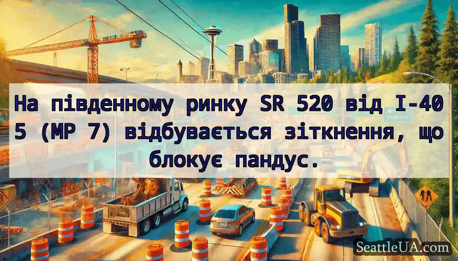 На південному ринку SR 520 від I-405 (MP 7)
