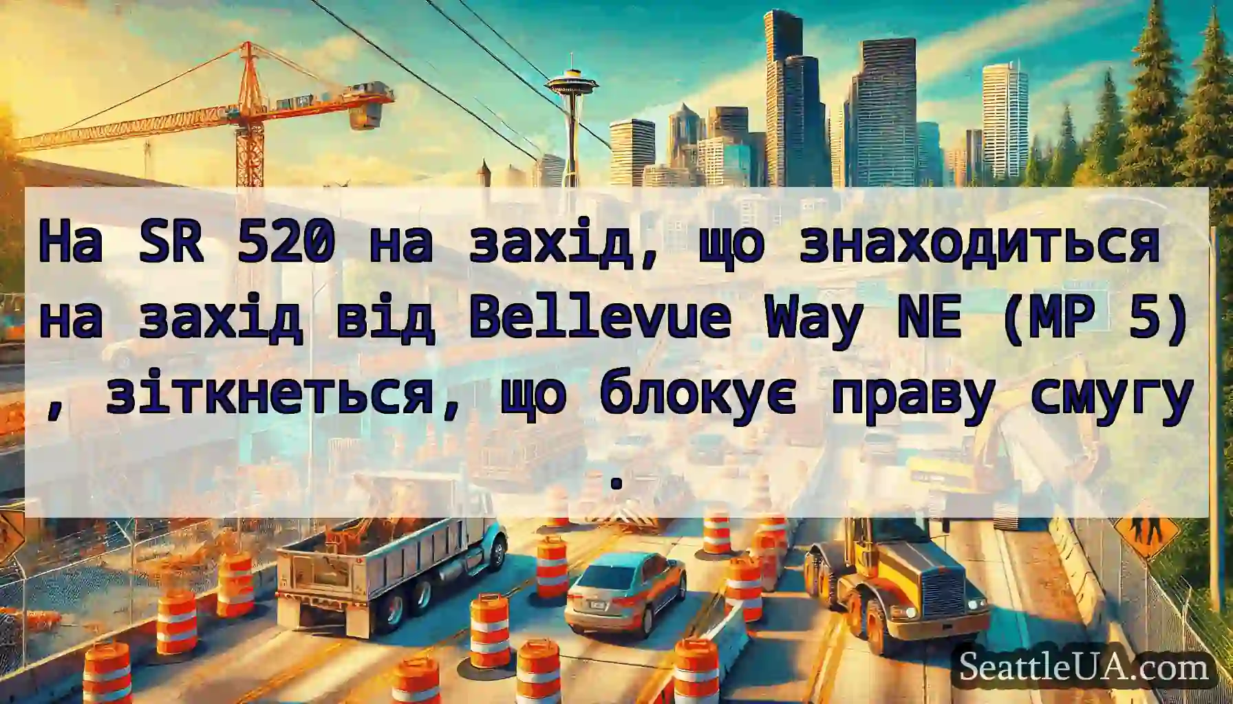 На SR 520 на захід, що знаходиться на захід від