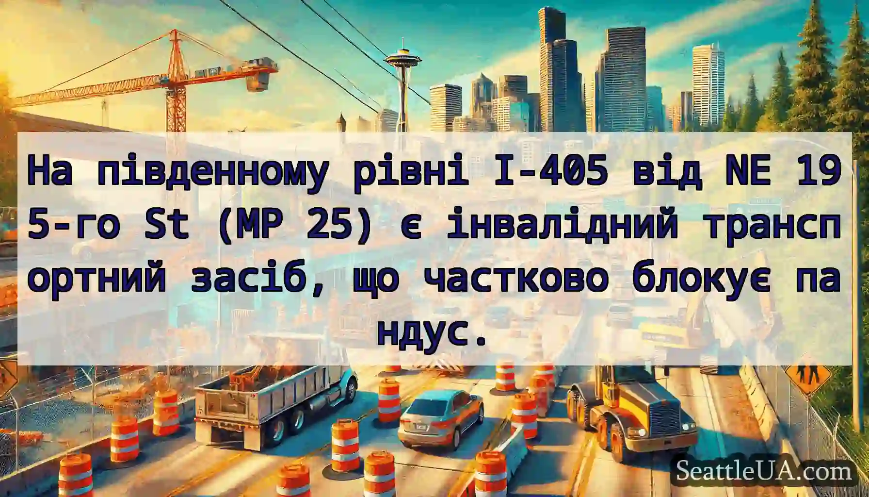 На південному рівні I-405 від NE 195-го St (MP