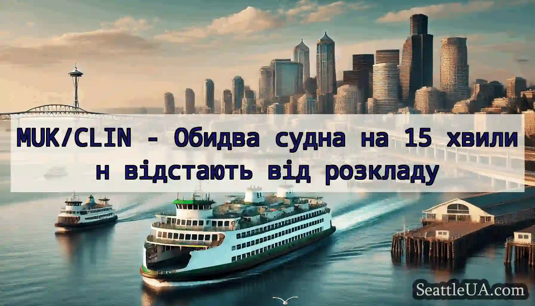 MUK/CLIN - Обидва судна на 15 хвилин відстають