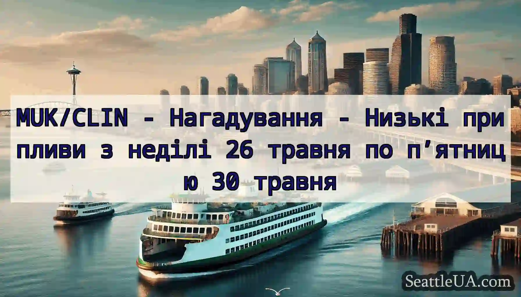 MUK/CLIN - Нагадування - Низькі припливи з неділі
