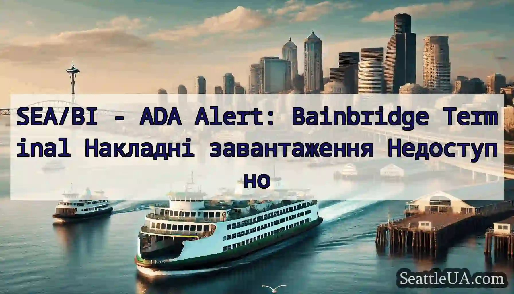SEA/BI - ADA Alert: Bainbridge Terminal Накладні