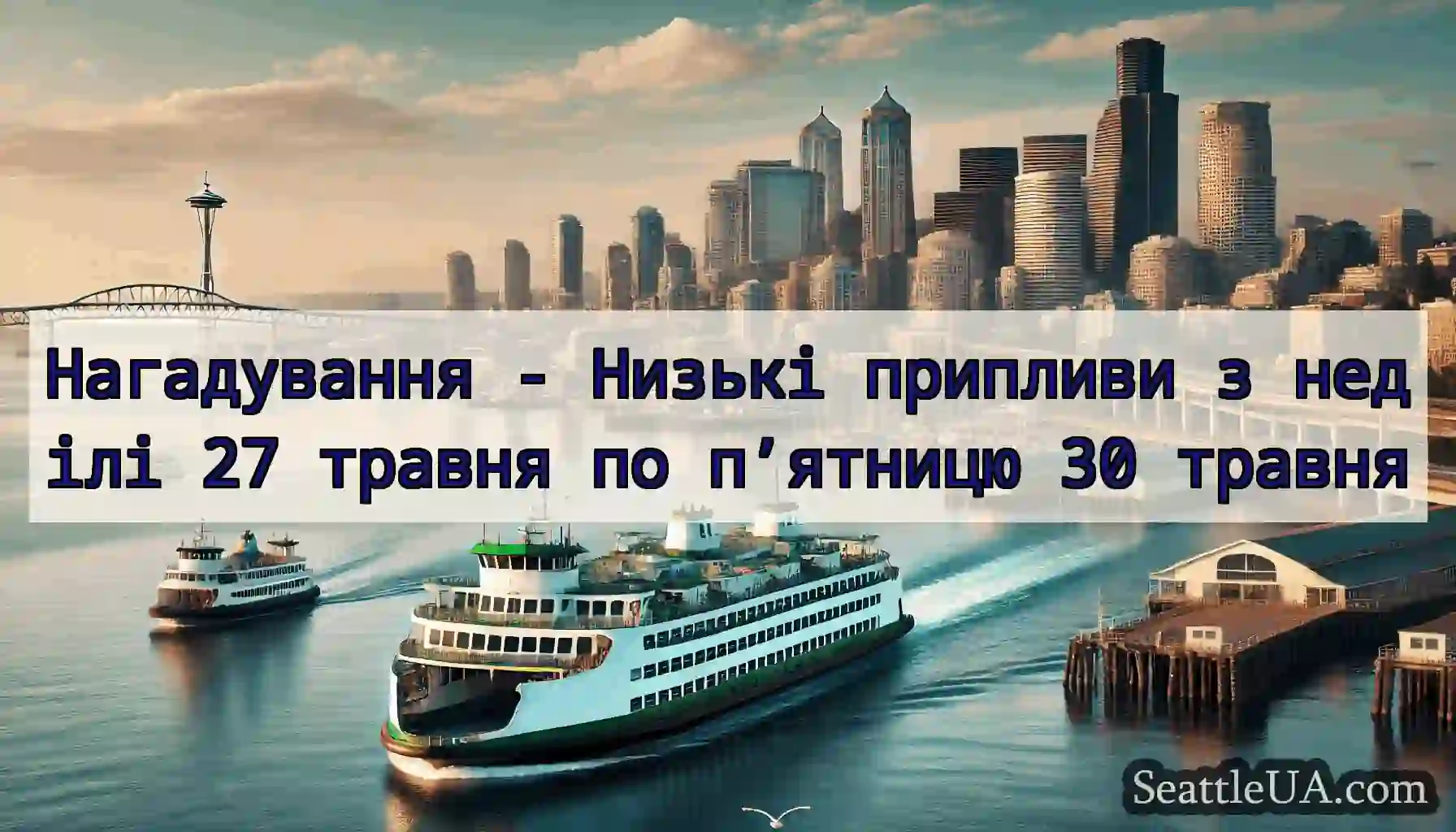 Нагадування - Низькі припливи з неділі 27 травня