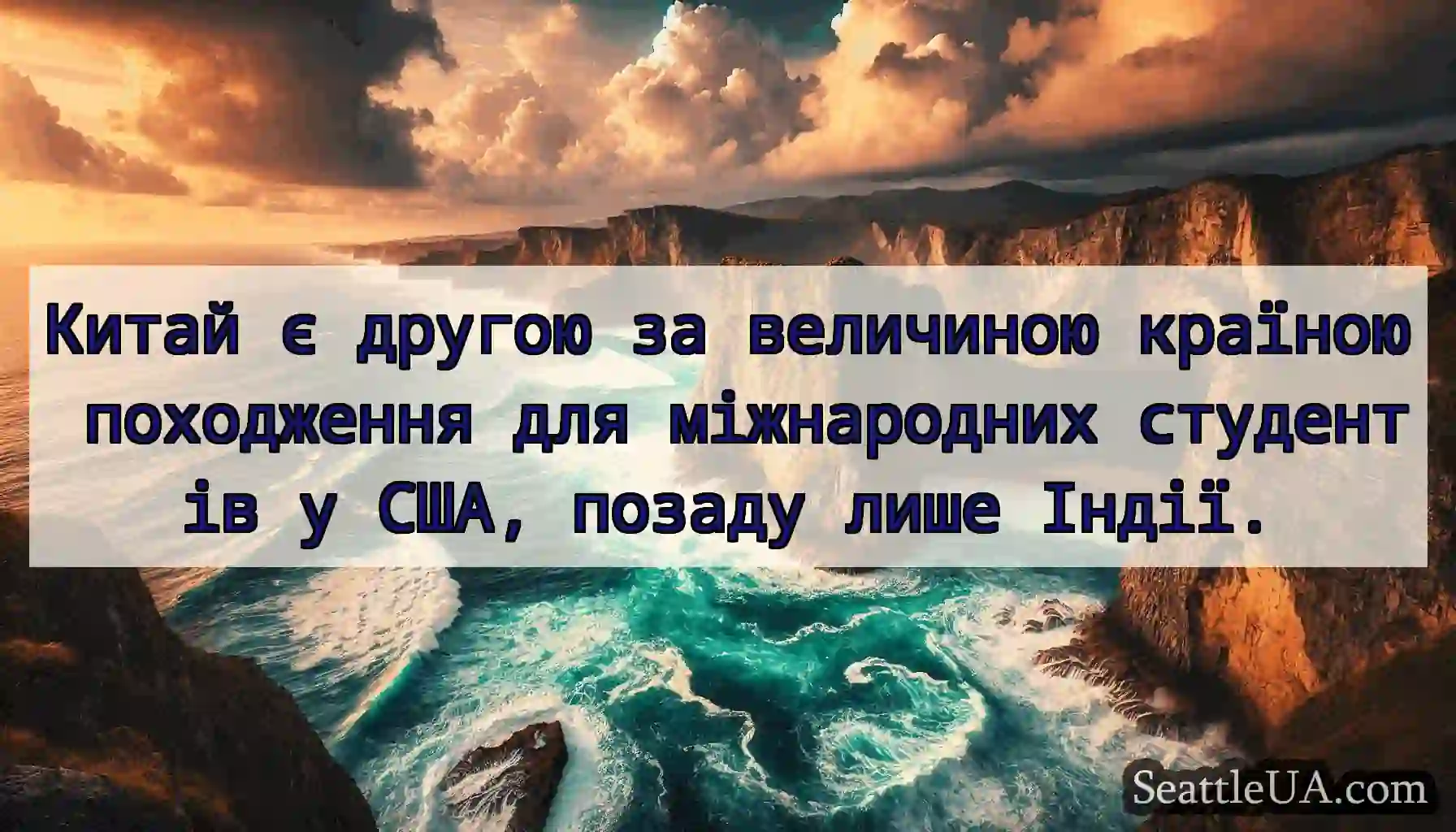 Китай є другою за величиною країною походження
