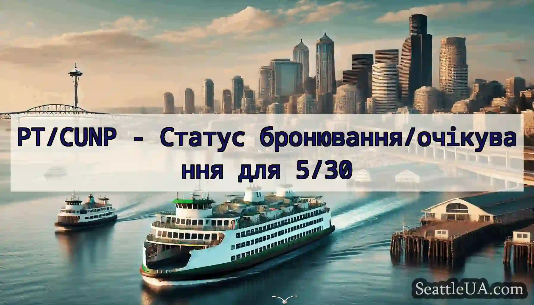 PT/CUNP - Статус бронювання/очікування для 5/30