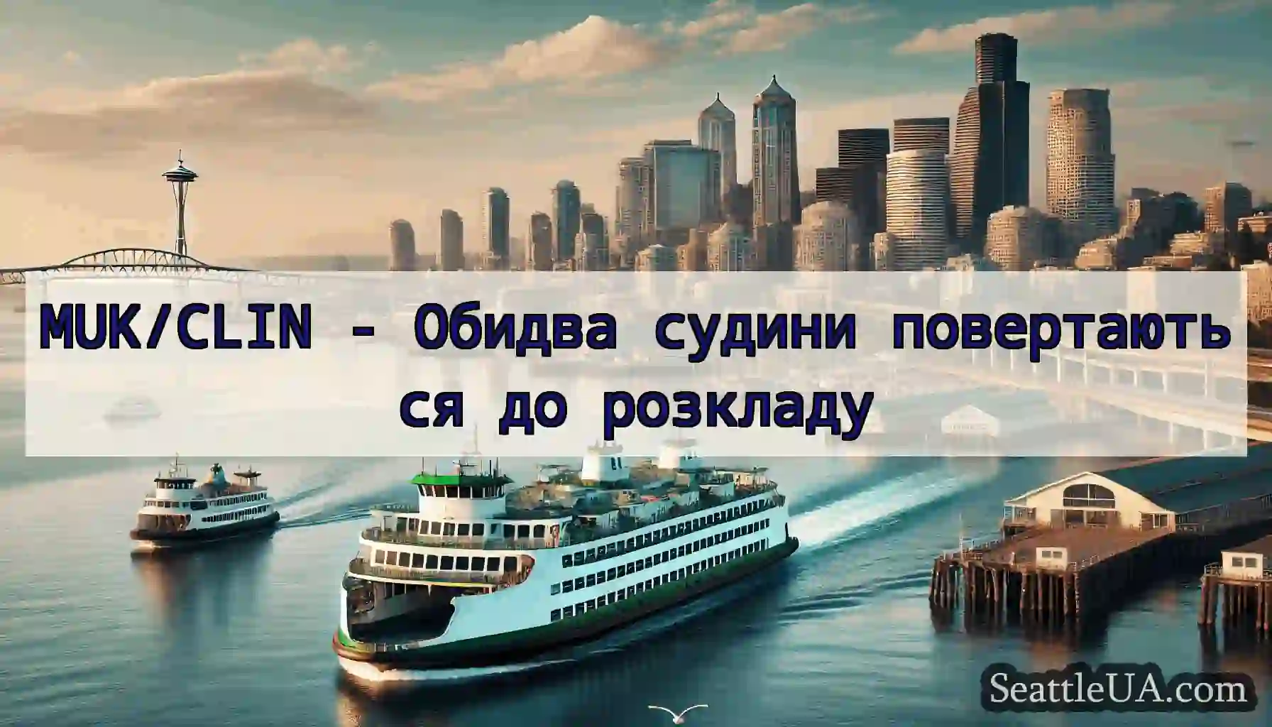 MUK/CLIN - Обидва судини повертаються до розкладу