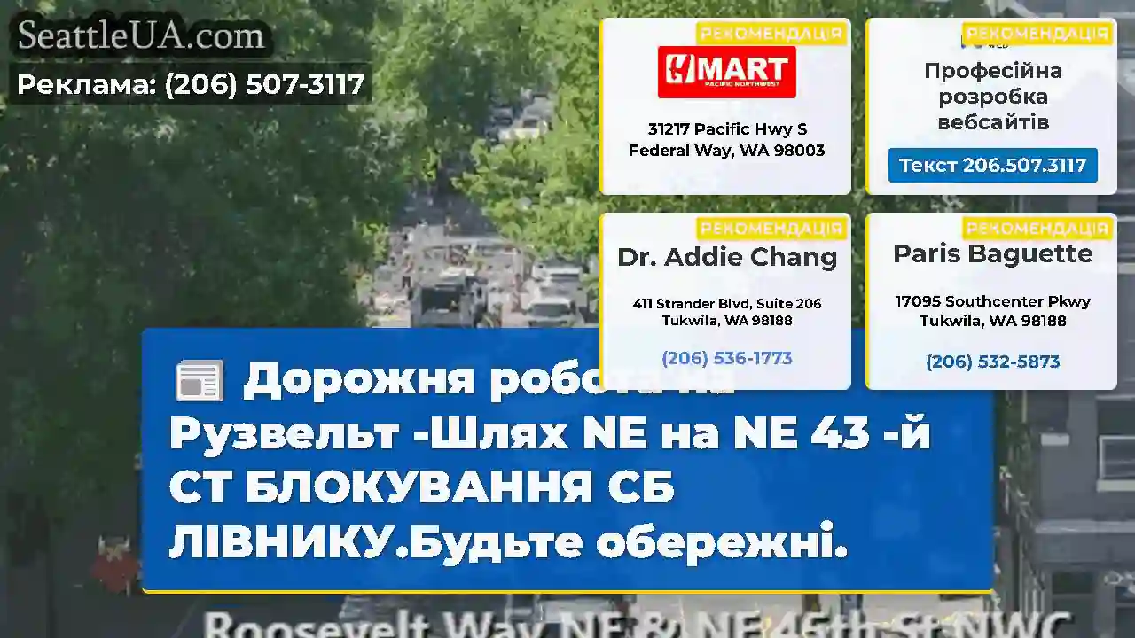 Дорожня робота на Рузвельт -Шлях NE на NE 43 -й