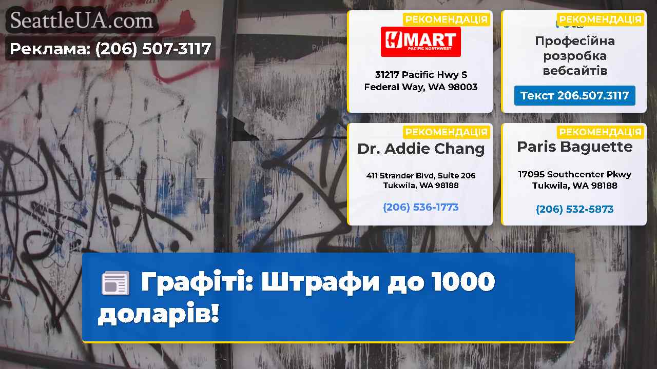 Графіті Штрафи до 1000 доларів!