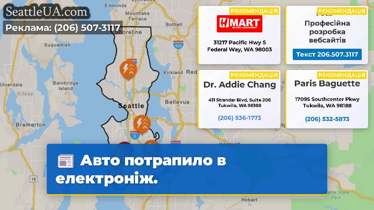 Авто потрапило в електроніж.