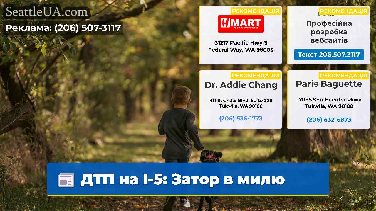 ДТП на I-5 Затор в милю