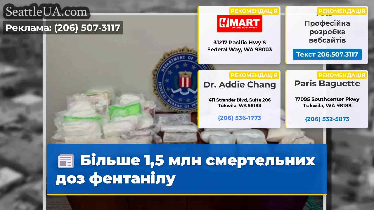 Більше 1,5 млн смертельних доз фентанілу
