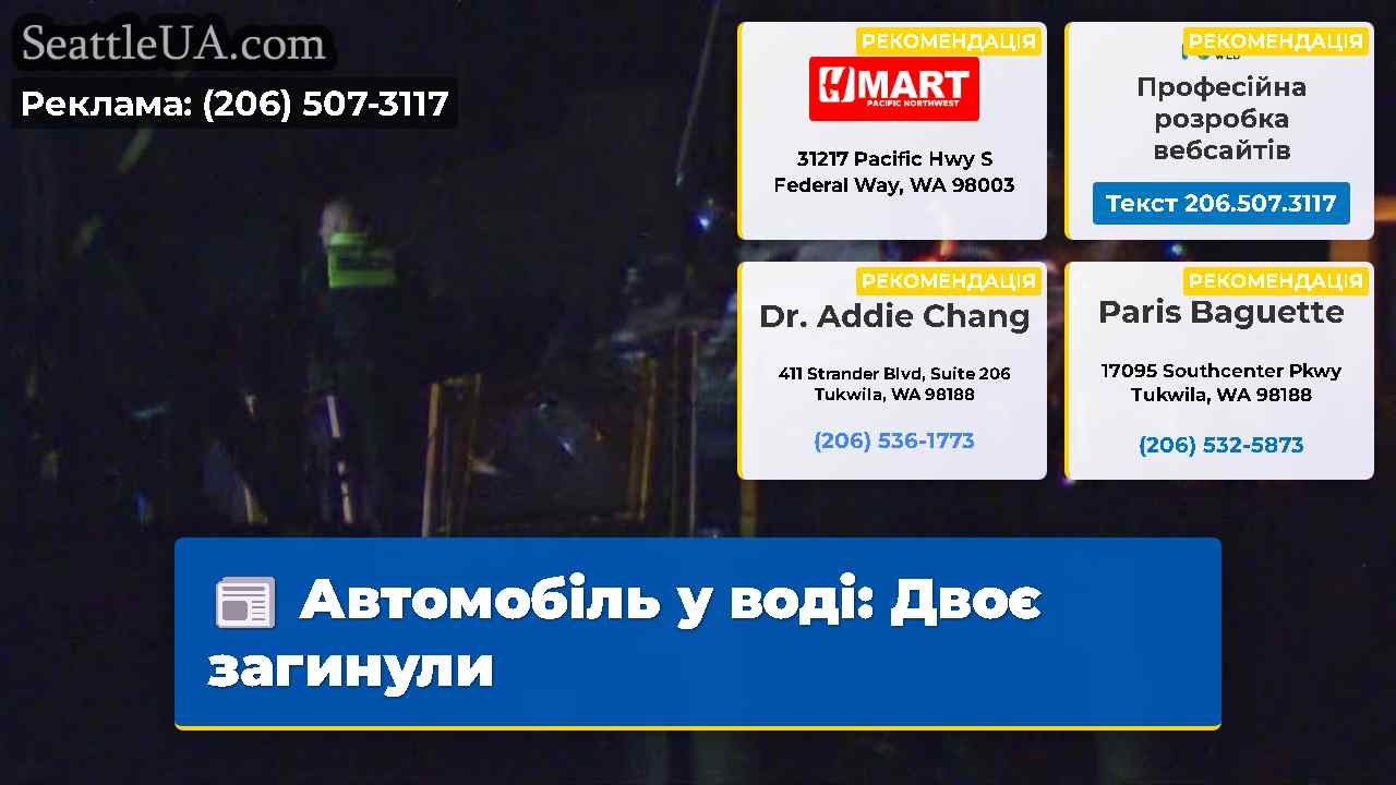 Автомобіль у воді Двоє загинули