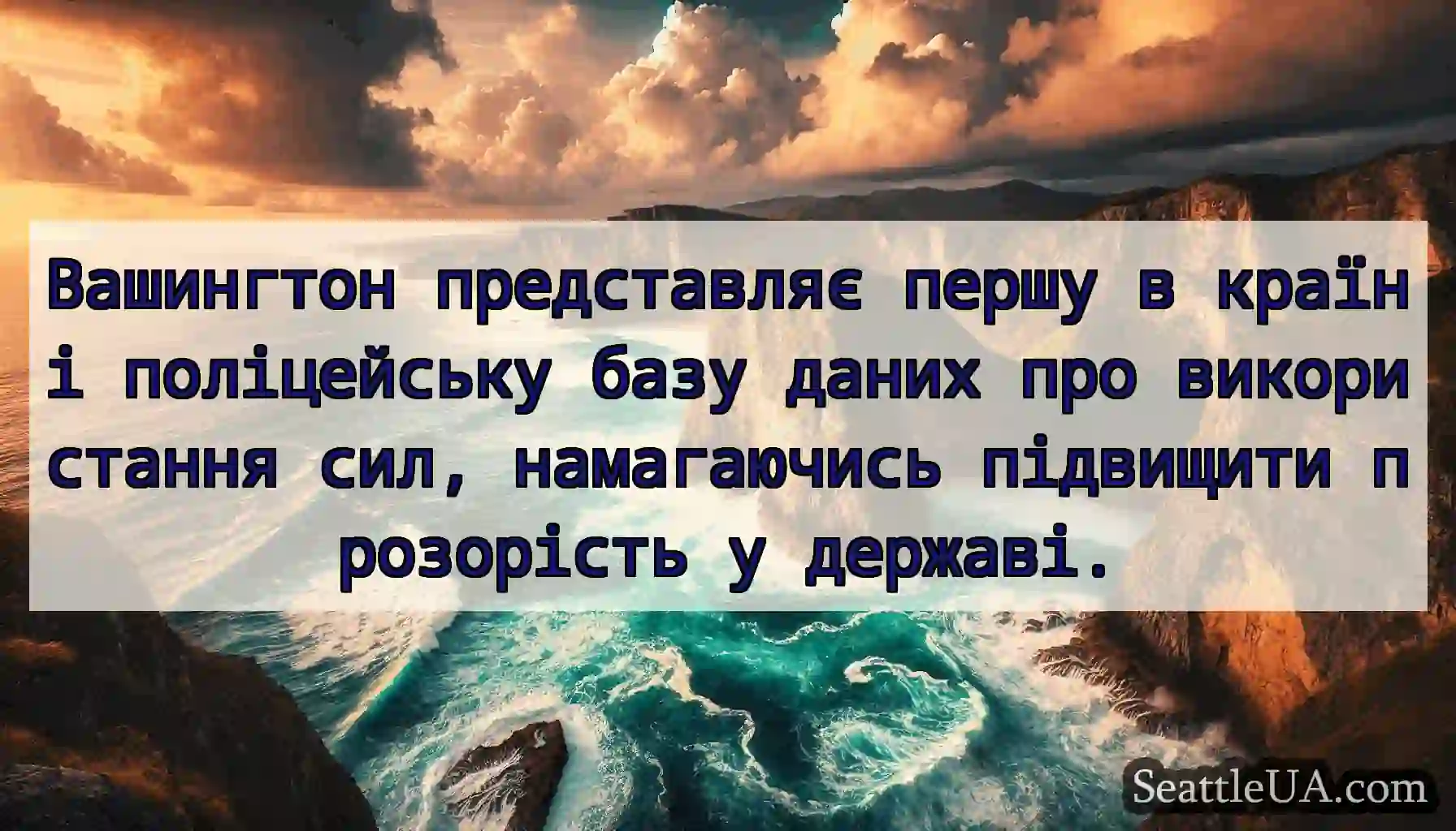 Вашингтон представляє першу в країні поліцейську