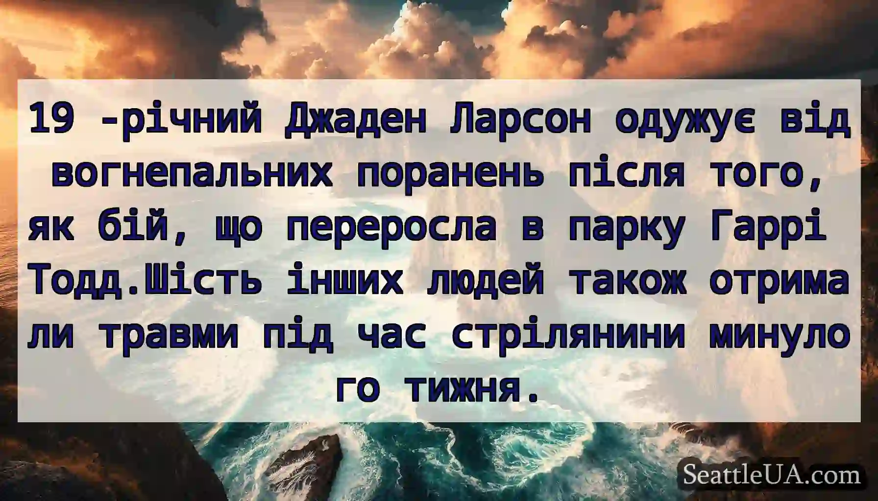 19 -річний Джаден Ларсон одужує від вогнепальних