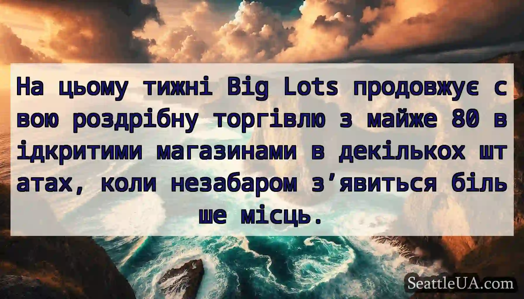 На цьому тижні Big Lots продовжує свою роздрібну