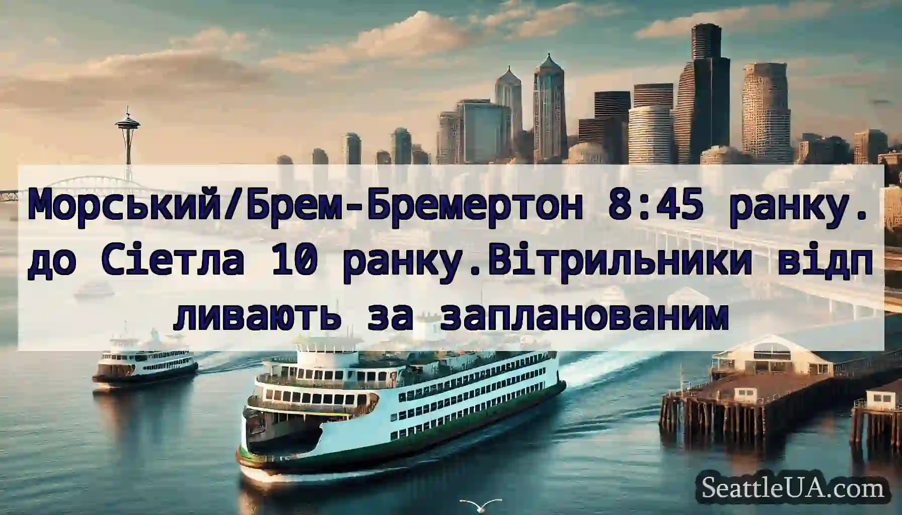 Морський/Брем-Бремертон 8:45 ранку.до Сіетла 10